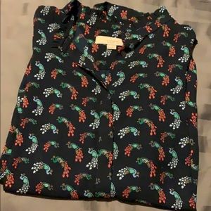 Loft Peacock 🦚 Blouse XL